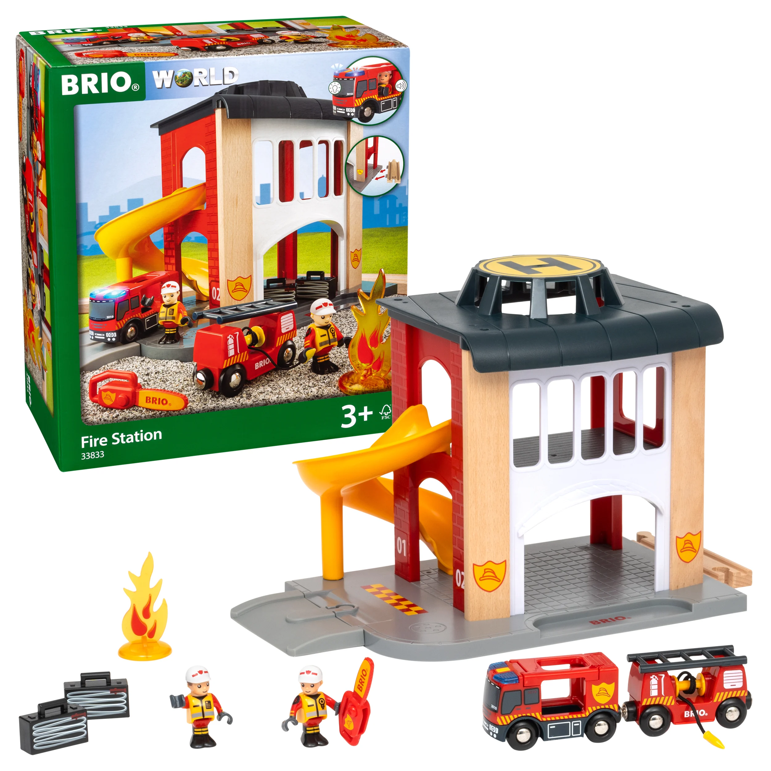 BRIO World – Rescue – Hovedbrannstasjon (33833) – Gratis frakt v:8682011 BRIO World – Rescue – Hovedbrannstasjon (33833) – Gratis frakt v:8682011