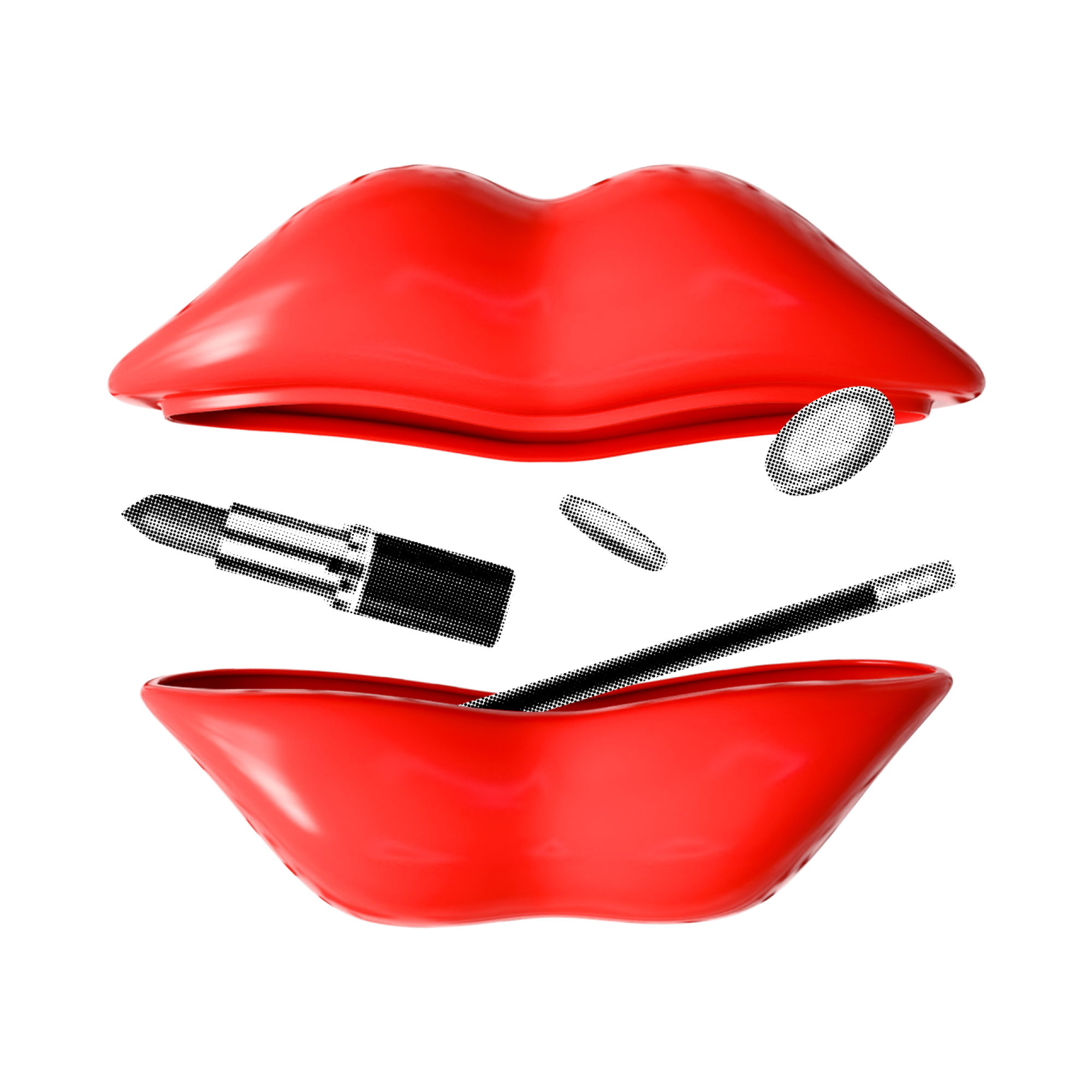 Mustard - Hot Lips Trinket - Red v:5729065