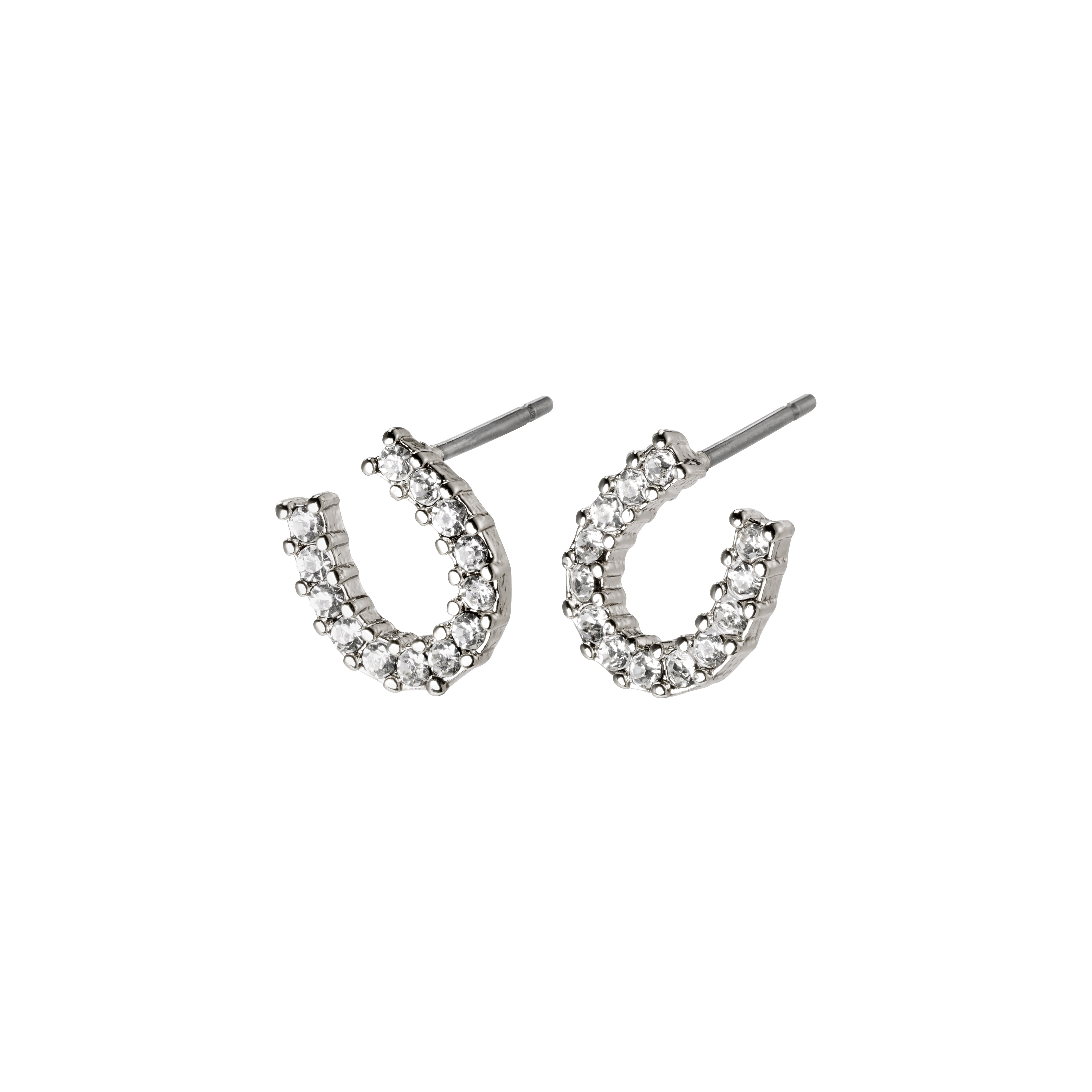 PILGRIM - LEANNA Good Luck Crystal Earrings - Silver-Plated v:7241846