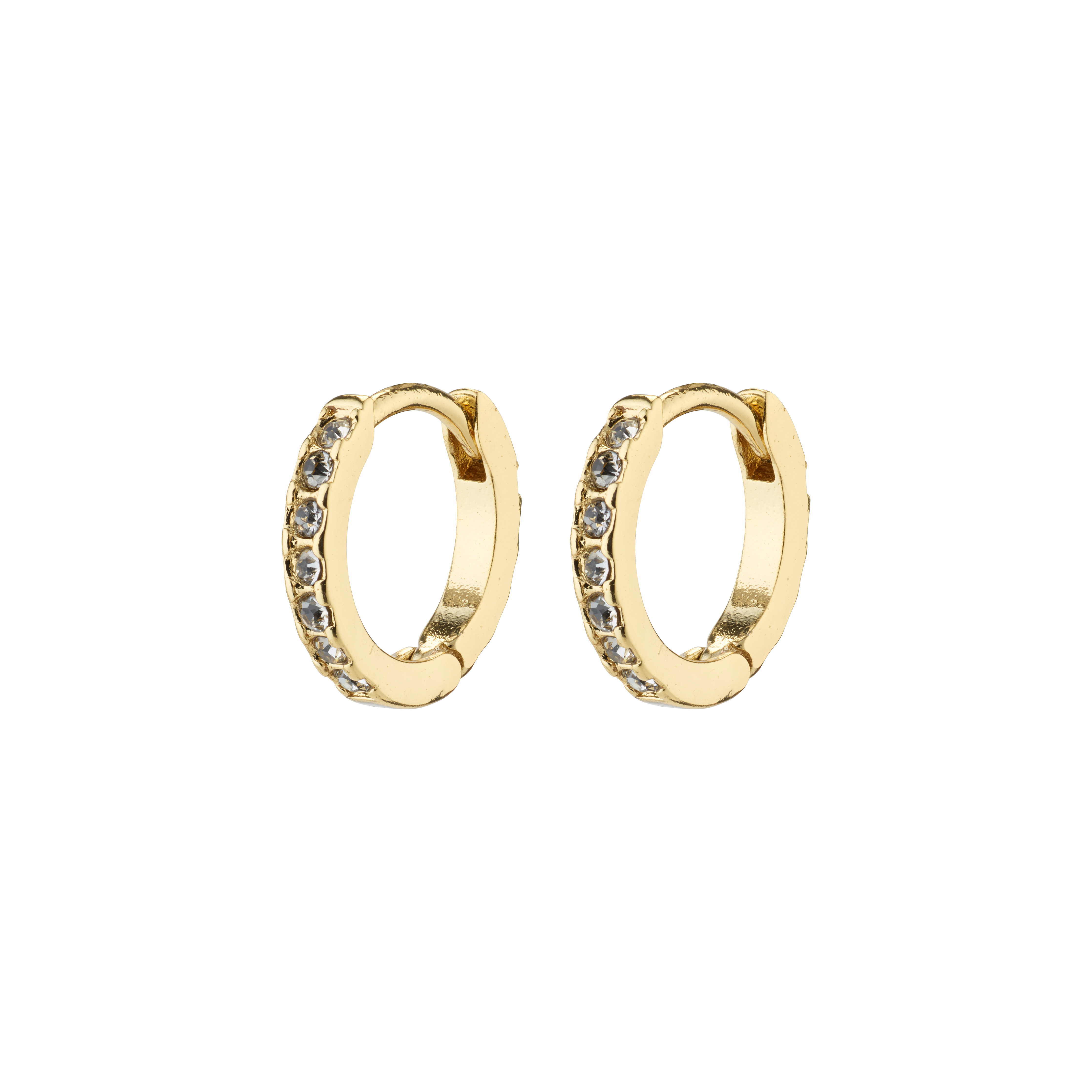 PILGRIM – EBNA Mini Crystal Huggie Hoops – Gold Plated – 10 mm v:7908439 PILGRIM – EBNA Mini Crystal Huggie Hoops – Gold Plated – 10 mm v:7908439