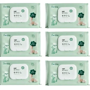 Derma – 6 x Baby Wet Wipes 64 pcs – 6 x 64 pcs v:3965445
