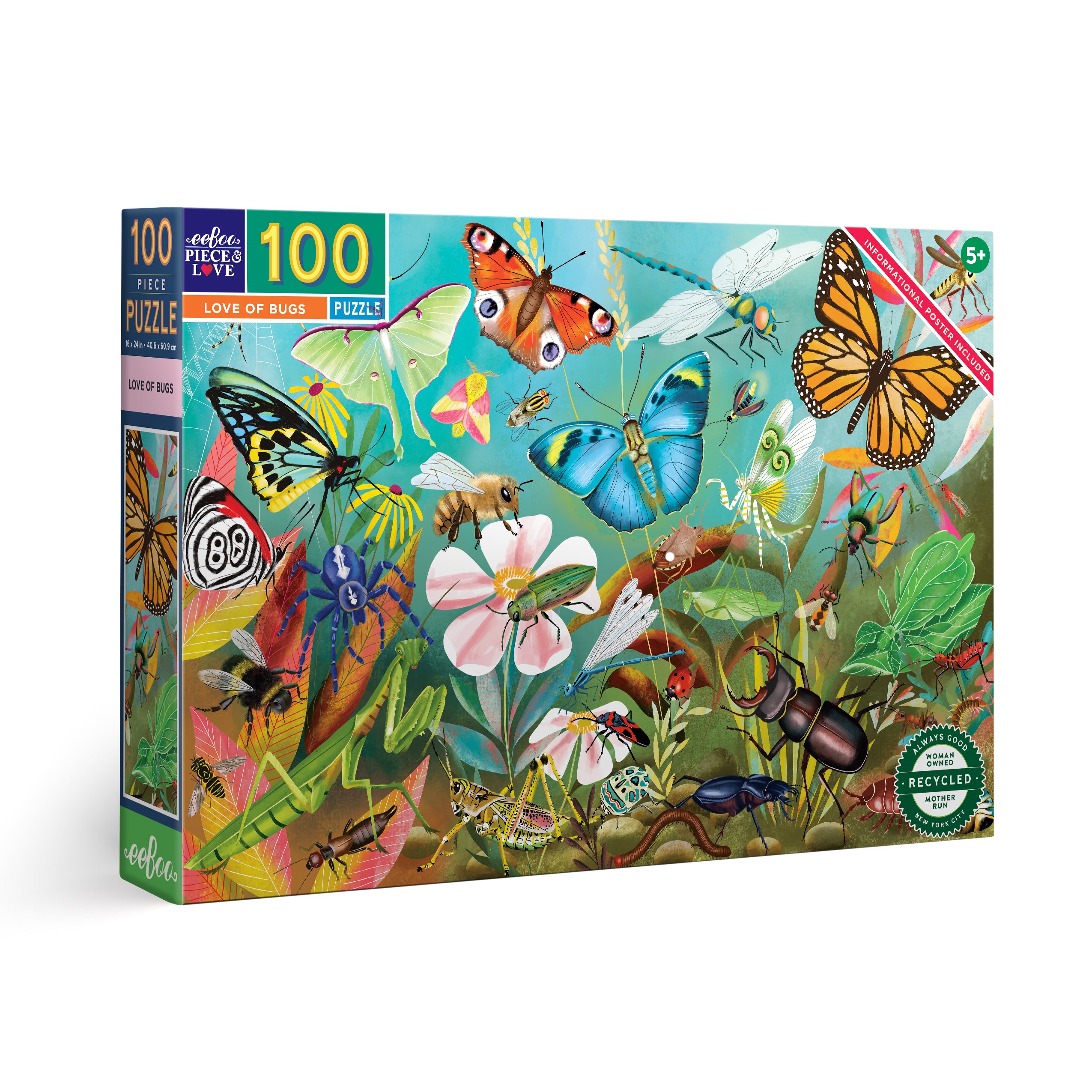 eeBoo – Puzzle 100 pcs – Love of Bugs – (EPZLVB) v:5156476 eeBoo – Puzzle 100 pcs – Love of Bugs – (EPZLVB) v:5156476