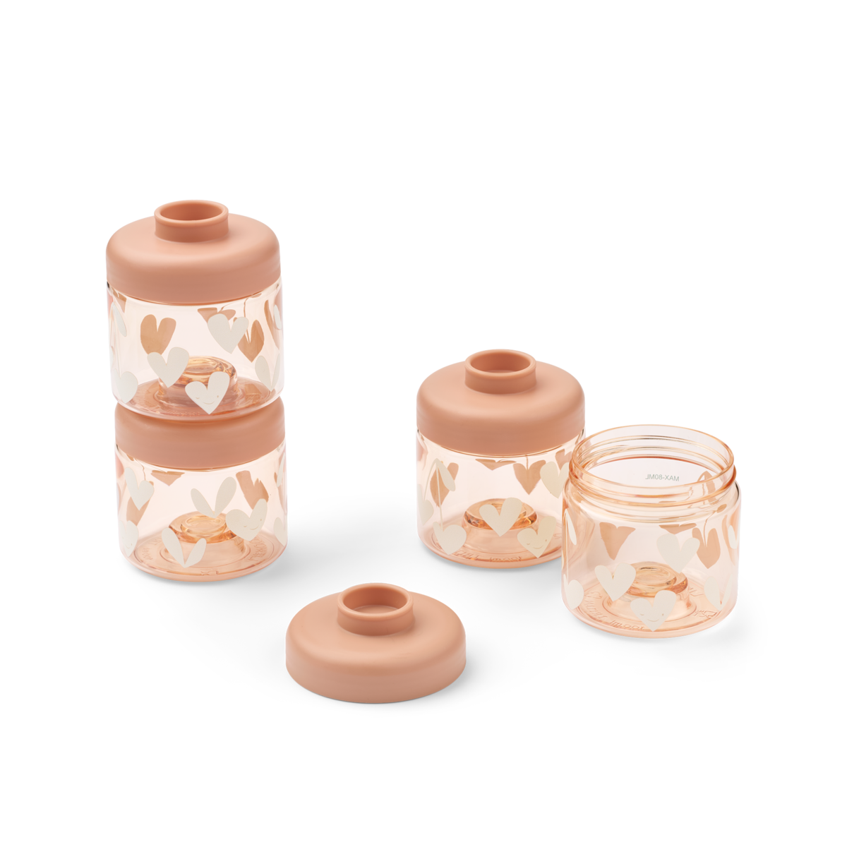 – Dominique Food Tritan Boxes – Sweethearts / Pale tuscany – 100 ml 4-Pack v:4991473