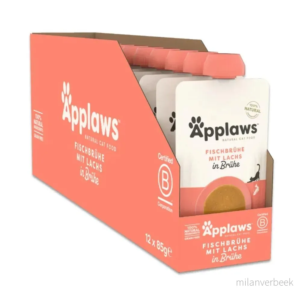 Applaws – Bone Broth with Salmon – 85 g x 12 – Cat v:7548634