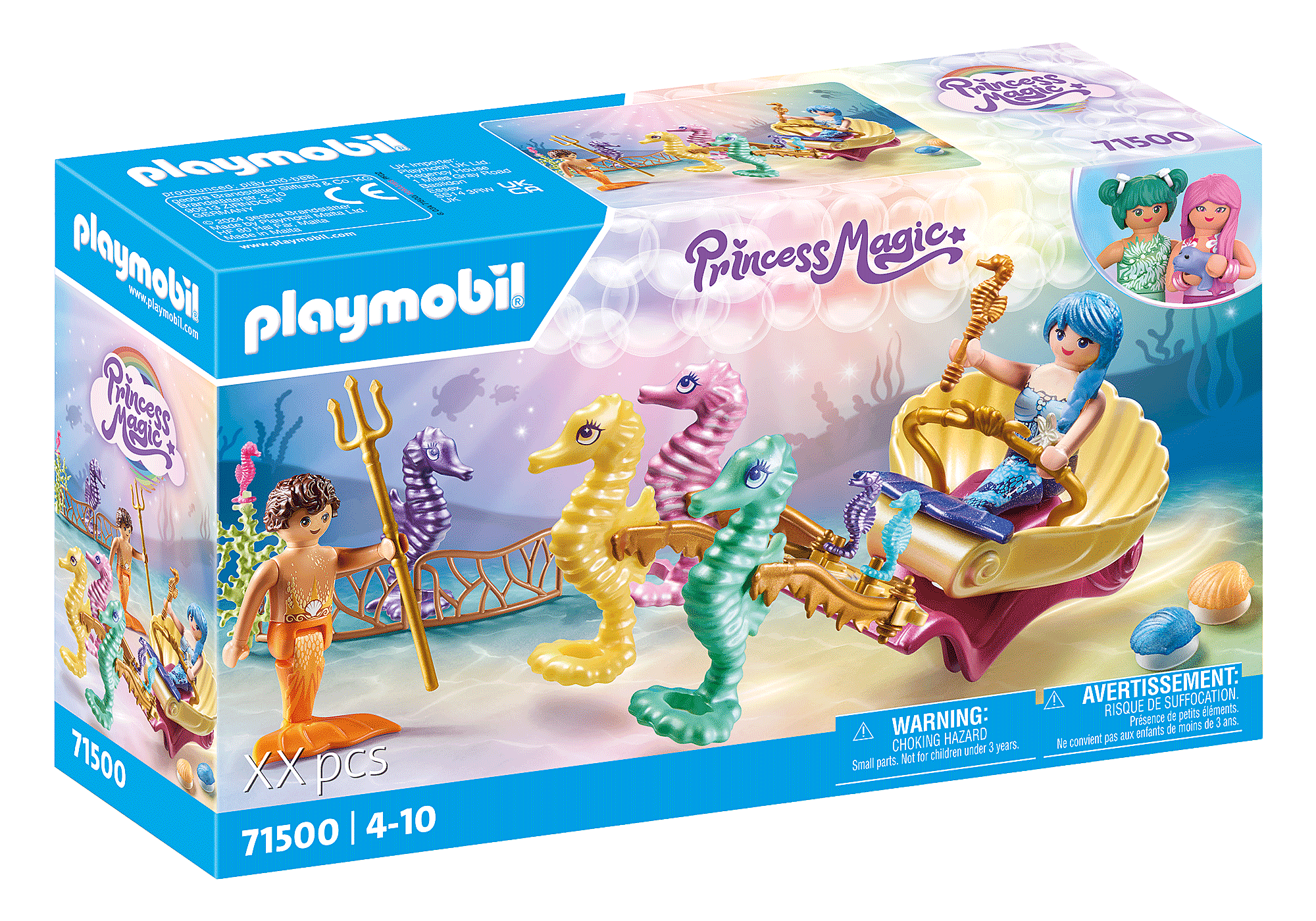 PLAYMOBIL - Mermaid with Seahorse Carriage (71500) v:8316982