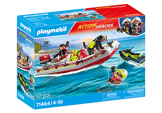 PLAYMOBIL - Fireboat with Aqua Scooter (71464) v:3316939