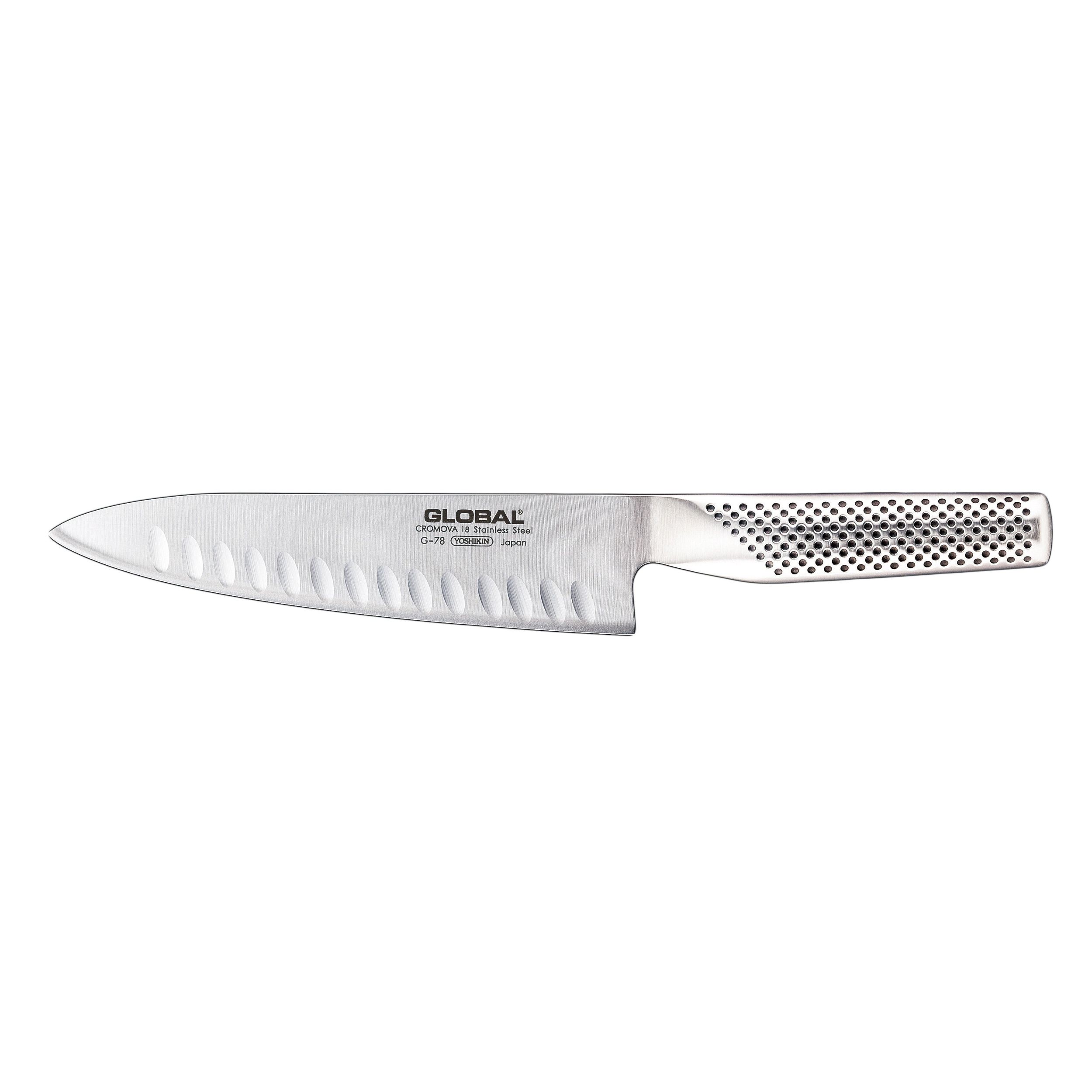 Global - Cooks Knife Fluted 20cm Blade (G-78 ) - Gratis frakt v:3587724
