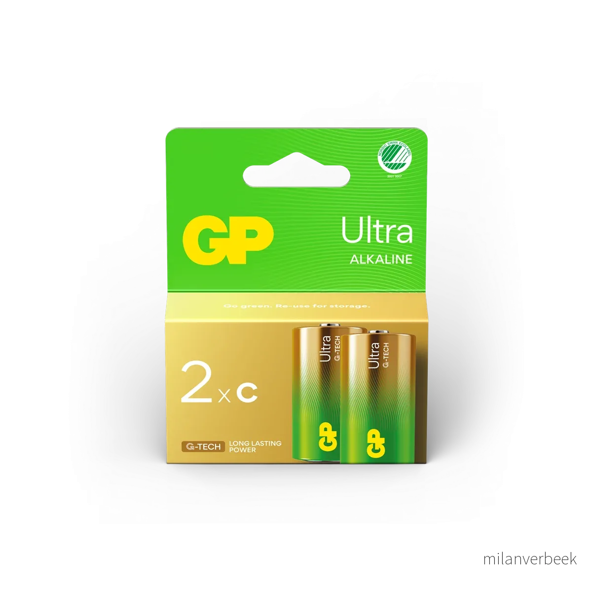 GP – Ultra Alkaline C Batteries, 14AU/LR14, 1.5V, 2-Pack v:5132659