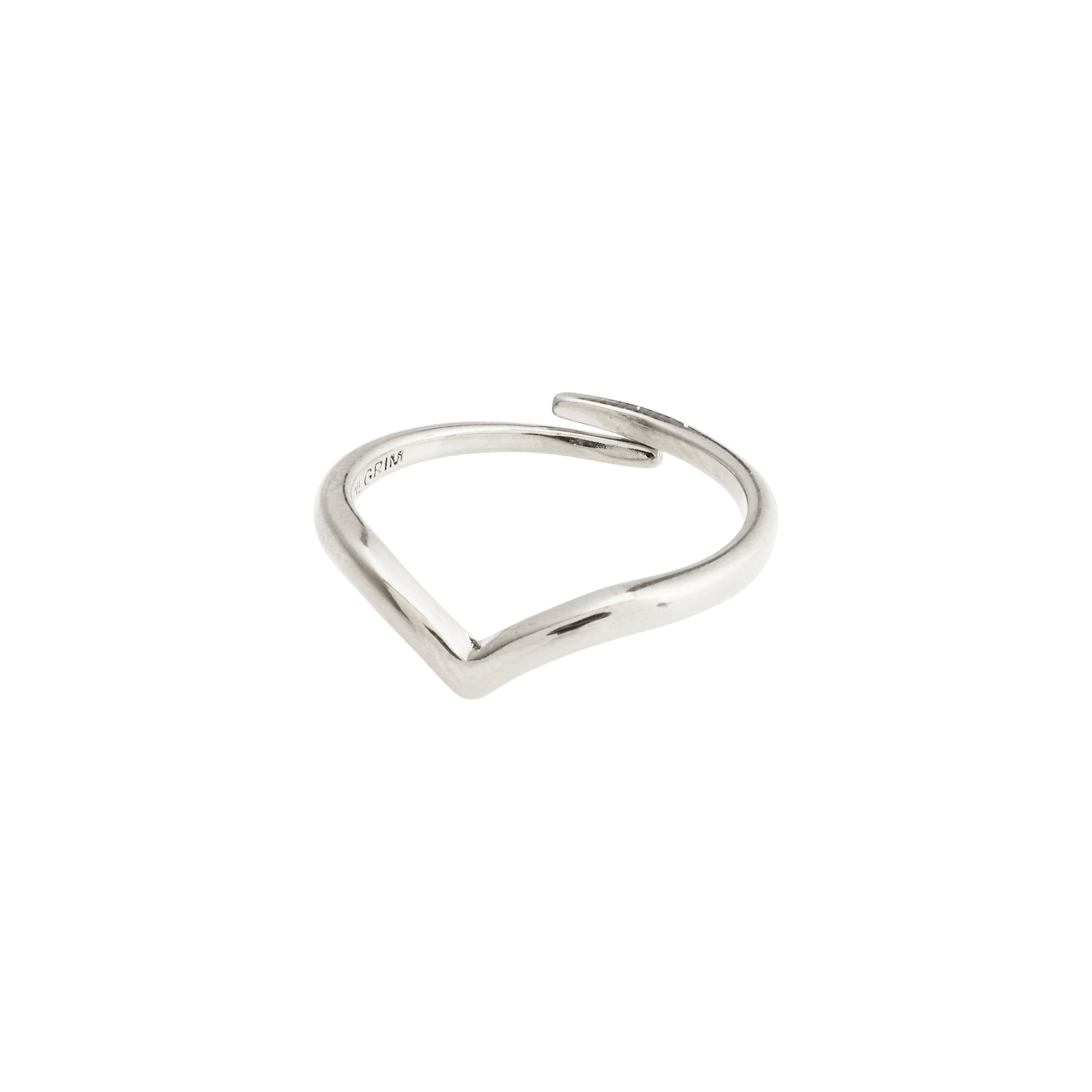 PILGRIM - LULU Stack Ring - Silver Plated - Adjustable v:7168664