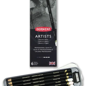Derwent – Artists – Sort & Hvit – 6 stk. – Metalleske v:5814350