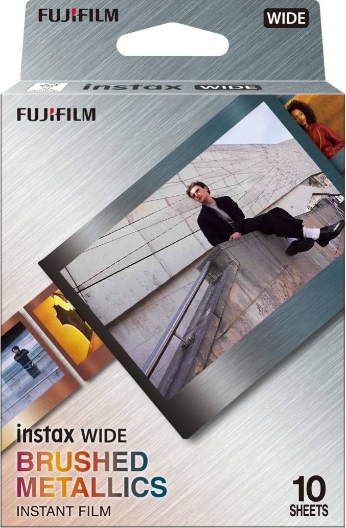 Fuji - Instax Wide Instant Film 10 shots Brushed Metal v:3536889
