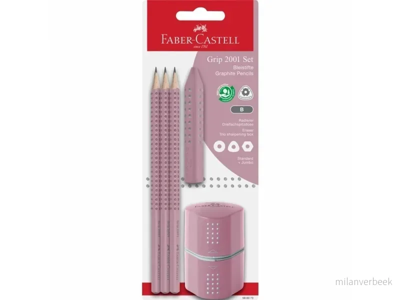 Faber-Castell – Grip 2001 sett – Rose Shadows – blister kort v:3631220