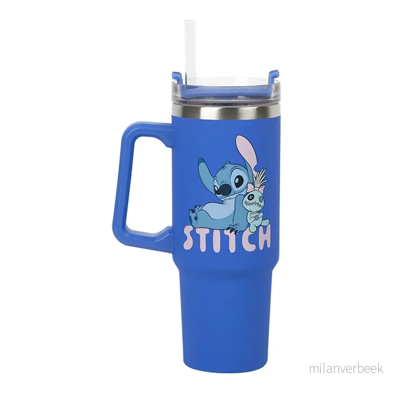 Stitch Blue 900ml Multiway Travel Cup and Straw v:5034390