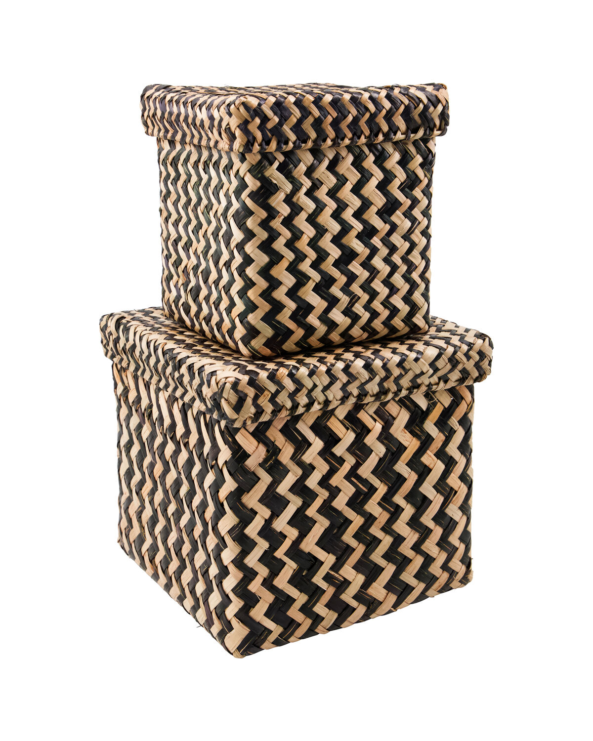 House Doctor - Storage Boxes HDOllie - Black, Nature - Gratis frakt v:8695983
