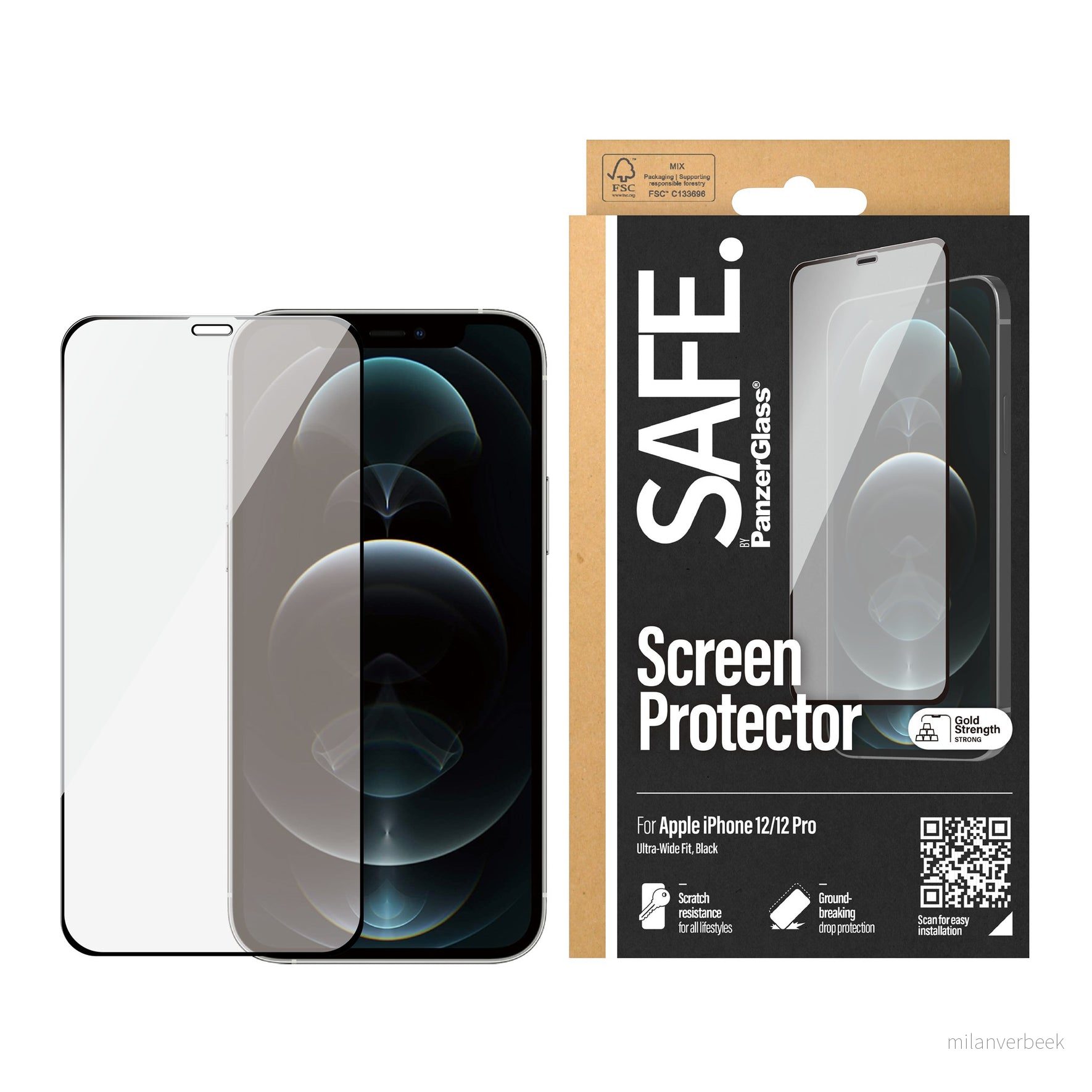 SAFE by PanzerGlass – Screen Protector Apple iPhone 12 – 12 Pro – Edge-to-Edge v:5229581 SAFE by PanzerGlass – Screen Protector Apple iPhone 12 – 12 Pro – Edge-to-Edge v:5229581