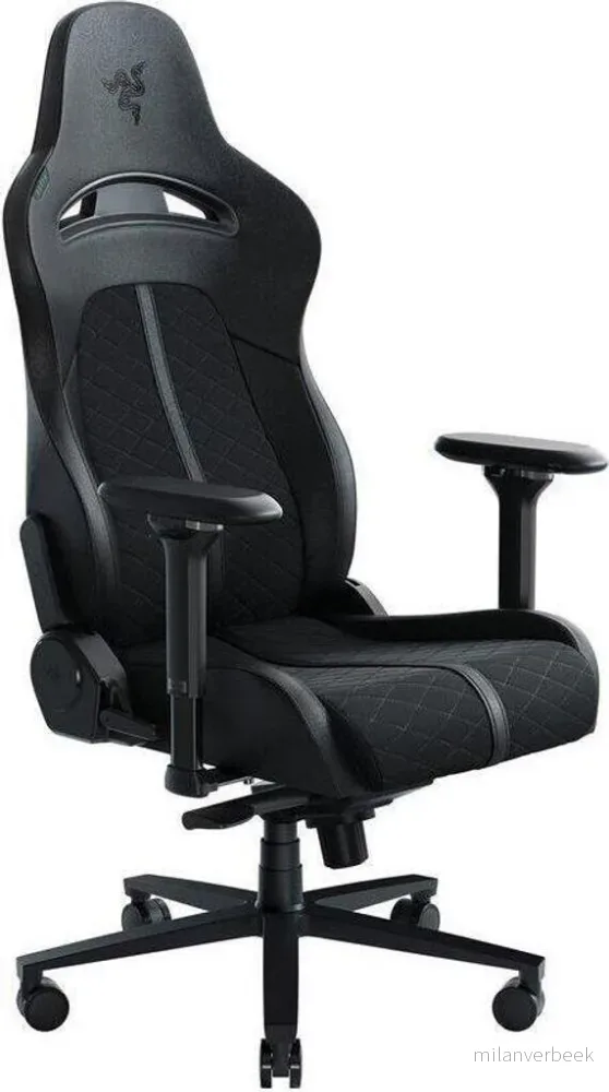 Razer - Enki Gaming Chair with Lumbar Support - Black - Gratis frakt v:4823171