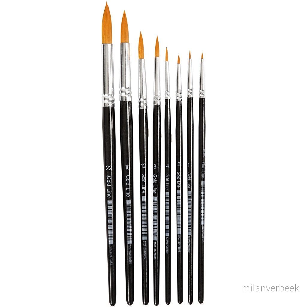 Creativ Company – Gold Line Pensel – 8 Stk v:9558535 Creativ Company – Gold Line Pensel – 8 Stk v:9558535