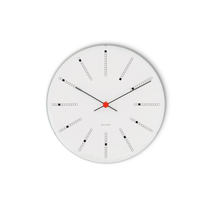 Arne Jacobsen – Bankers Wall Clock – Ø 29 cm – White – Gratis frakt v:7074509