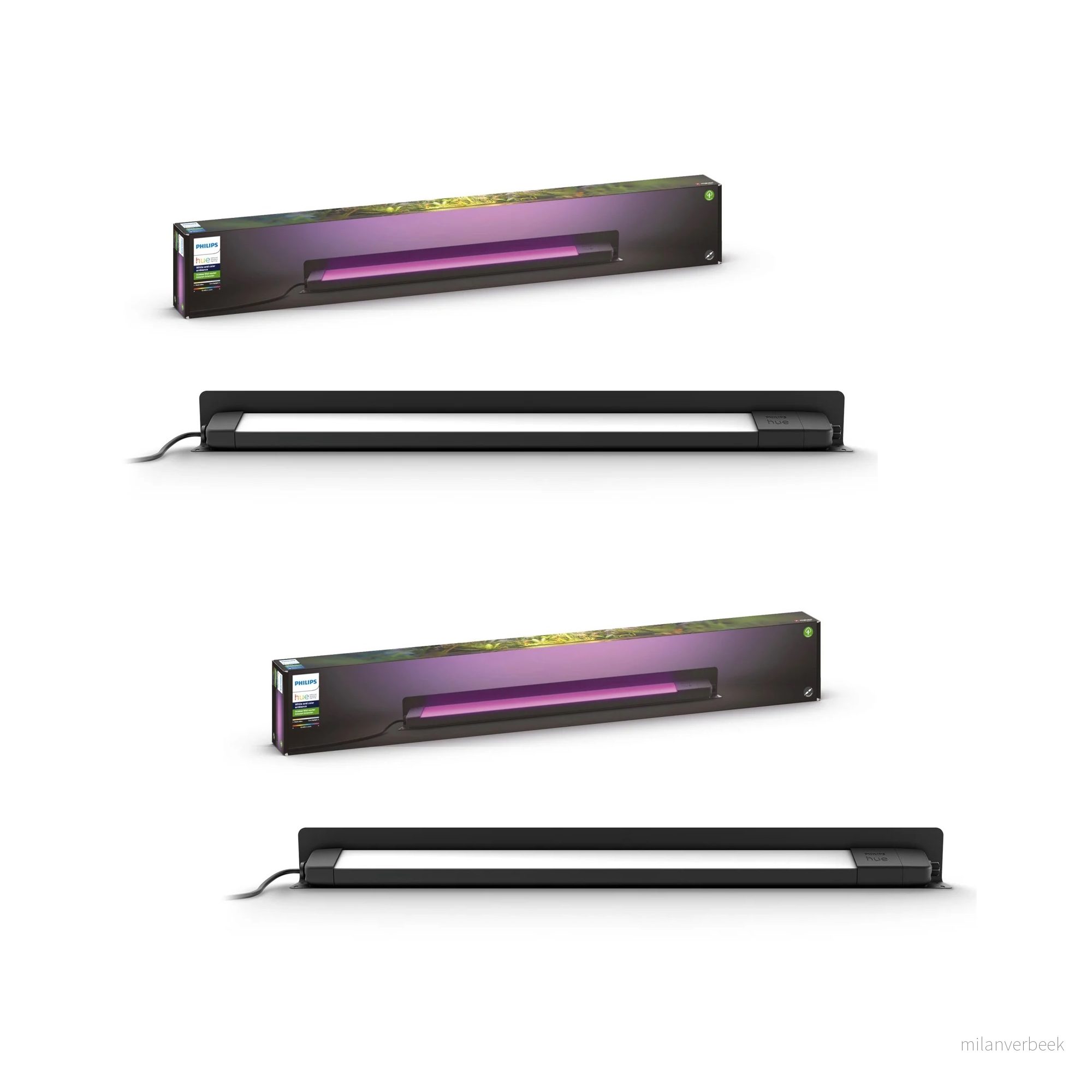 Philips Hue – 2x Amarant Lyskaster – Hvit & Farge Ambiance (Pakke) – Gratis frakt v:5799746