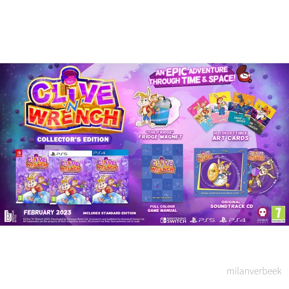 Clive 'N' Wrench (Collector Edition) - PlayStation 4 - Engelsk - Collector's Edition v:3769331