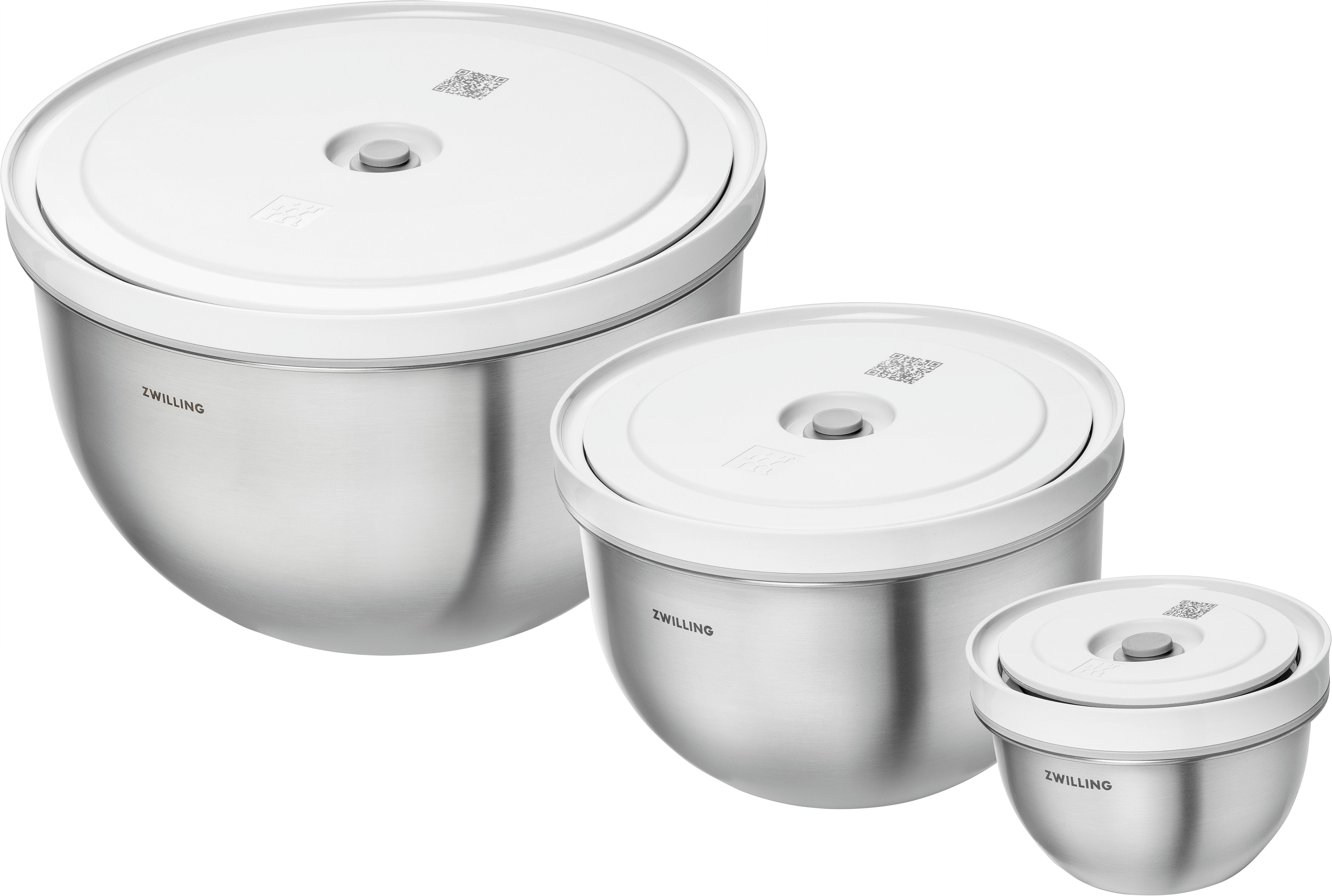 Zwilling - Fresh & Save BOWLS - Silver-White - S/M/L - Gratis frakt v:7177260
