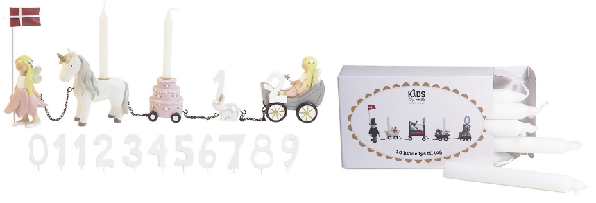 KIDS by FRIIS – Flower Fairies Birthday Train 11 Numbers & Candles - 10 pcs. (Bundle) - Gratis frakt v:5930567