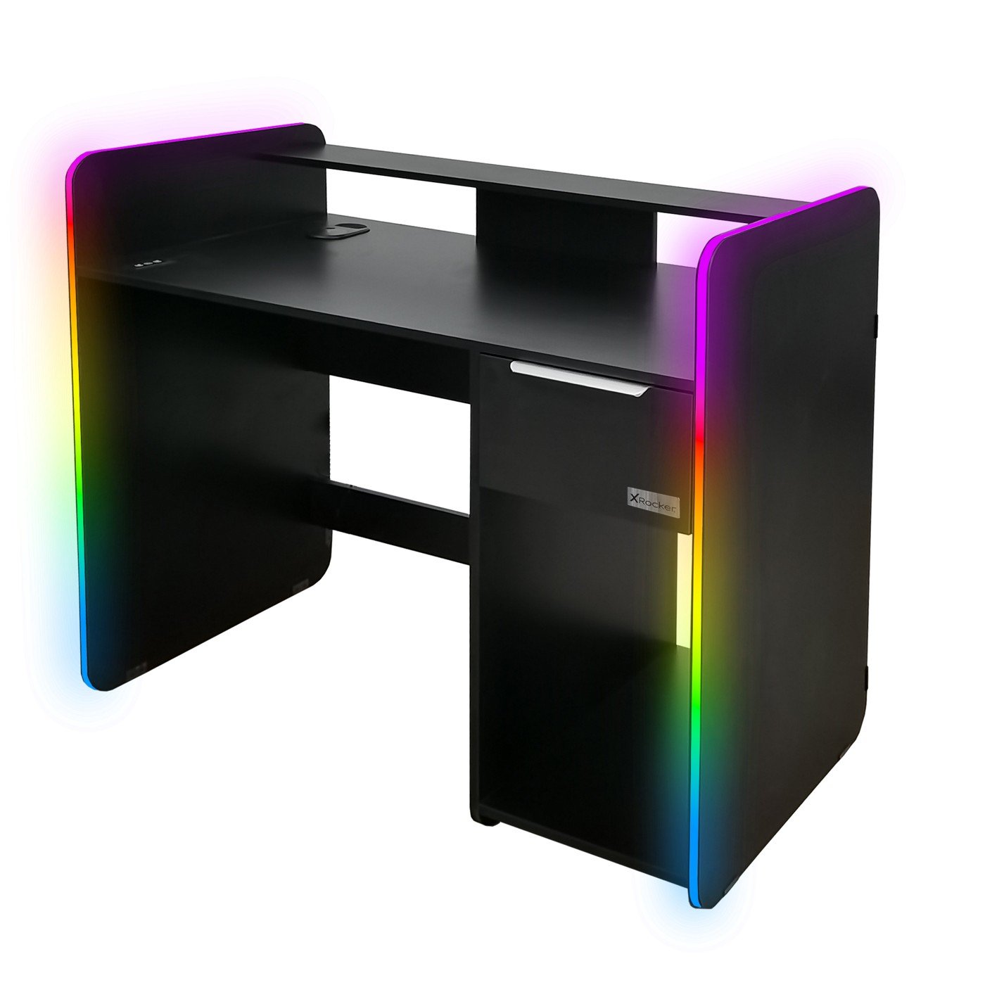 Xrocker Electra Desk - Black With Black Led - Gratis frakt v:1016125