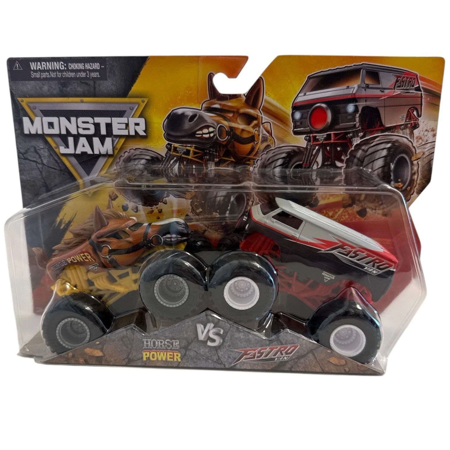 Monster Jam - 1:64 Die Cast 2 pack - Horse Power Vs Fastro Van - Horse Power Vs Fastro Van - Monster Jam v:8418616
