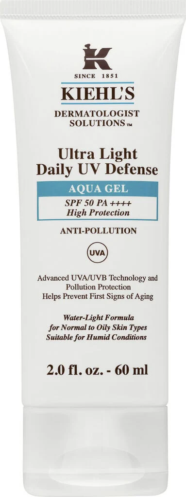 Kiehl's - Ultra Light Daily UV Defense Aqua Gel PA++++ SPF50 60 ml - 60 - Gratis frakt v:9718036