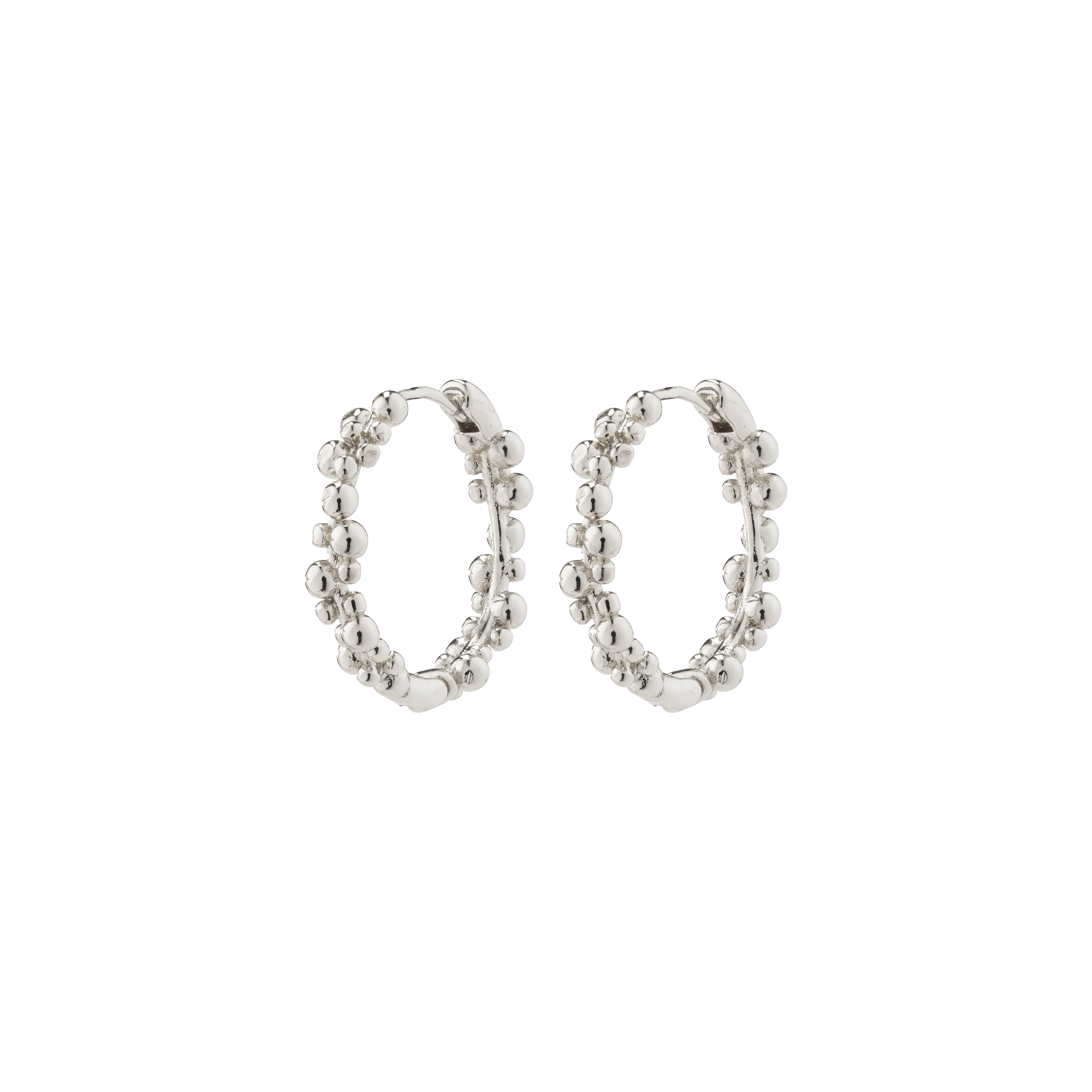 PILGRIM - SOLIDARITY Medium Bubbles Hoops - Silver-Plated - 20 mm v:8148237