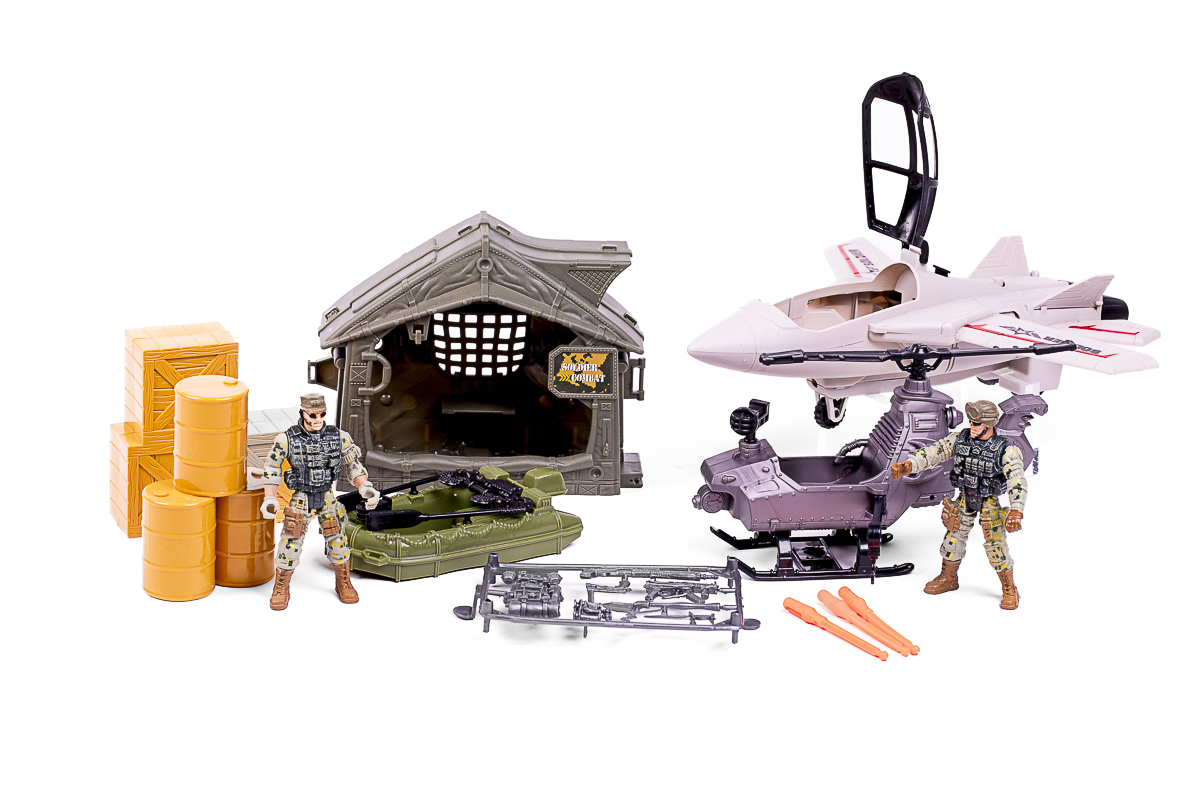Special Forces - Military set with fighter jet, helicopter, boat and accessories (520370) v:9508829