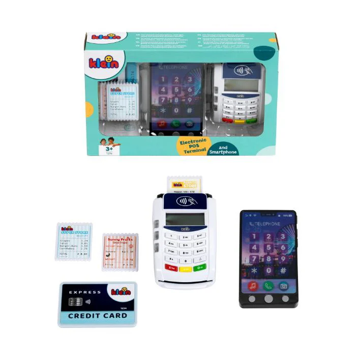 Klein – Toy payment terminal and smartphone set – Gratis frakt v:1971130