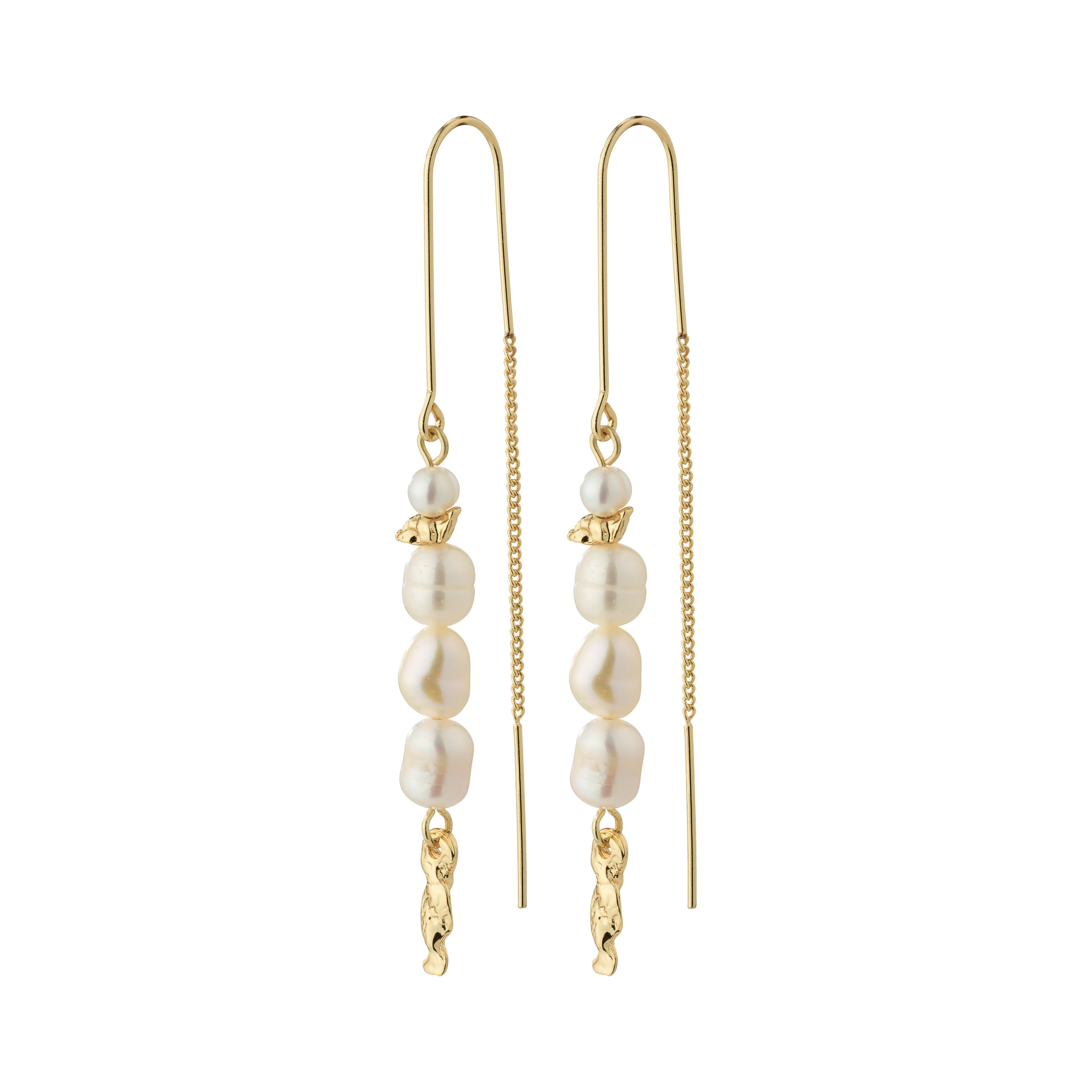 PILGRIM – BERTHE Pearl Chain Earrings – Gold-Plated – 70 mm v:9701221