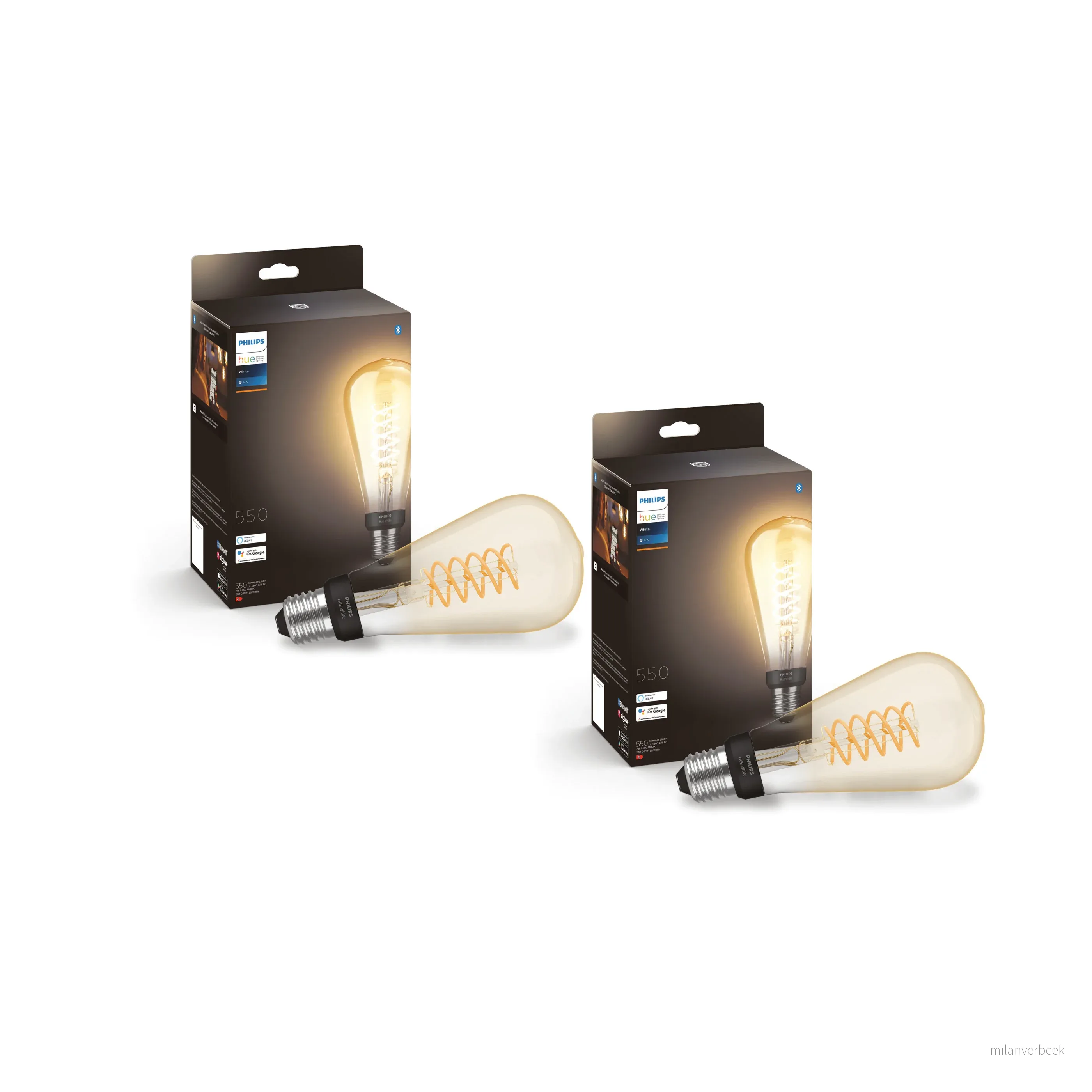 Philips Hue – 2x E27 Filament ST72 – White Ambiance – Pakke – Gratis frakt v:9134981 Philips Hue – 2x E27 Filament ST72 – White Ambiance – Pakke – Gratis frakt v:9134981
