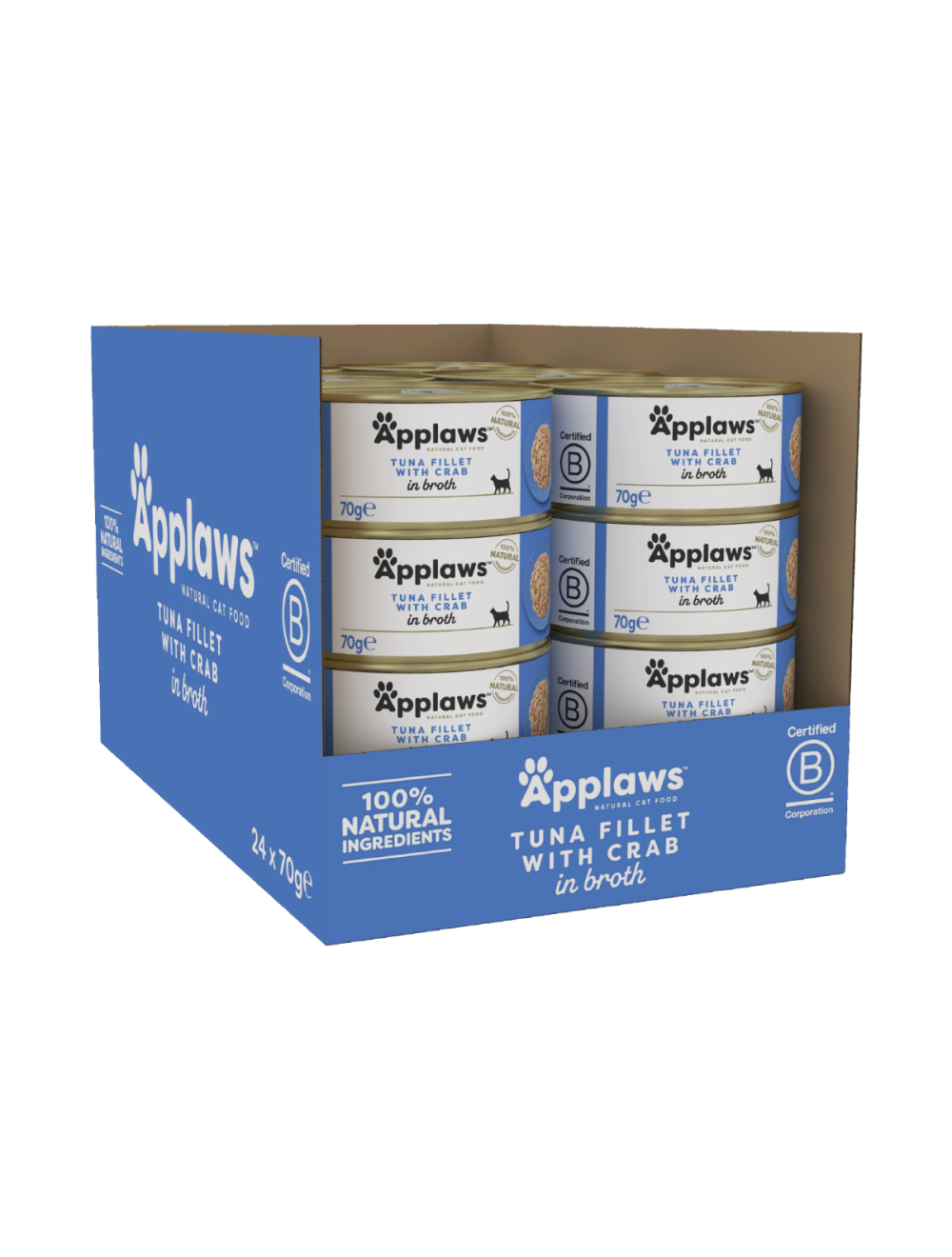 Applaws - 24 x Wet Cat Food 70 g - Tuna & Crab - 1.68 - Tuna & Crab v:1269074