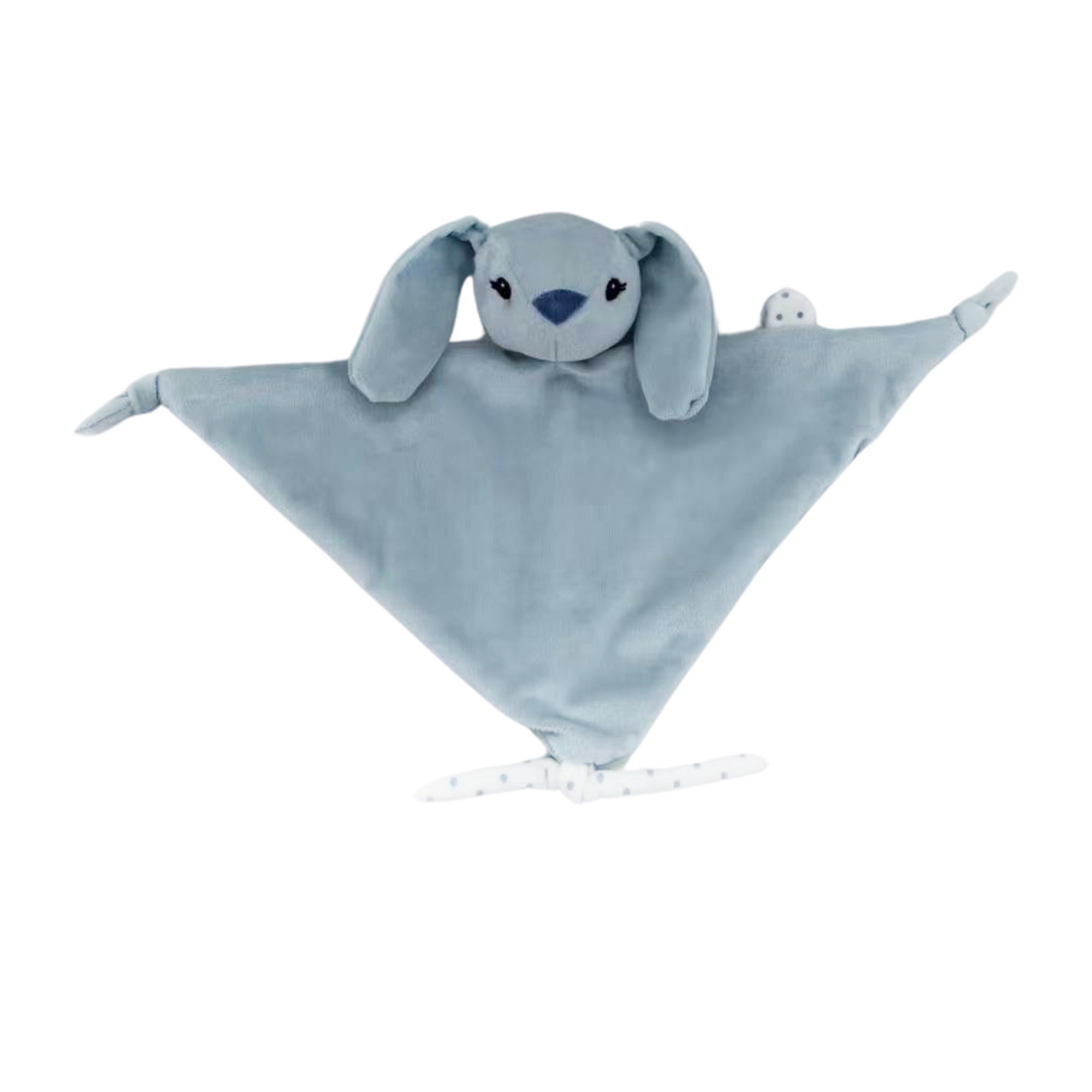Carlo Baby – Bunny Cuddle cloth with pacifier holder – Light blue v:8600372 Carlo Baby – Bunny Cuddle cloth with pacifier holder – Light blue v:8600372