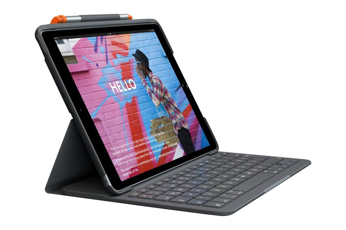 Logitech - Slim Folio 10th gen - Nordic - Oxford Grey - Gratis frakt v:4633319