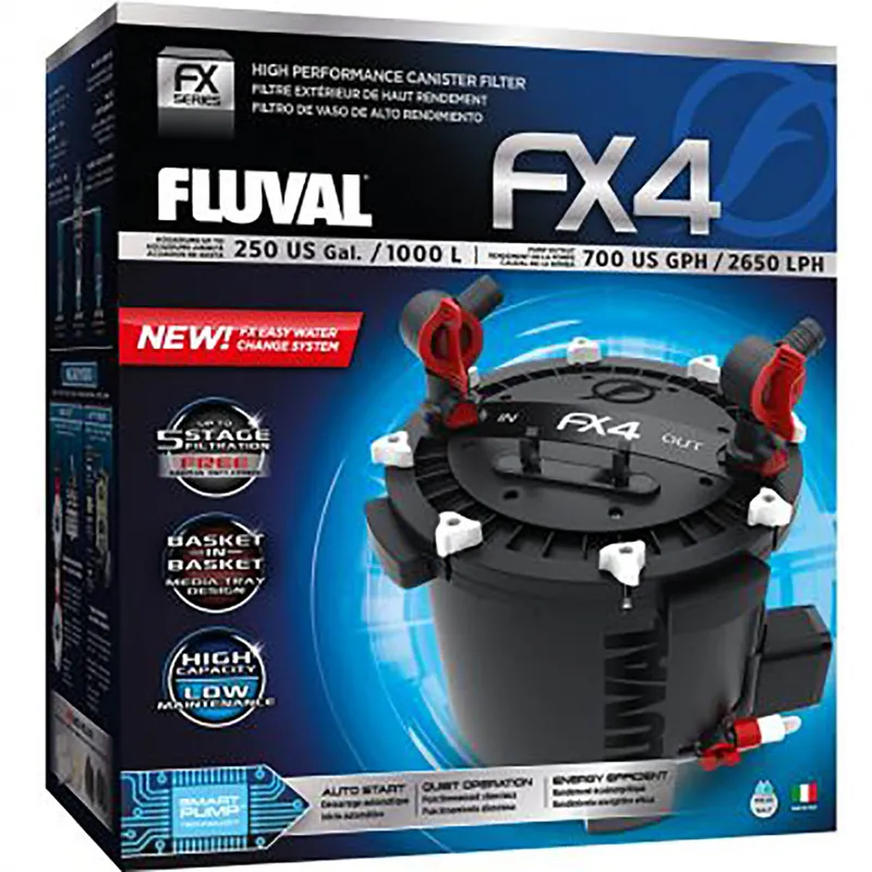 Fluval – FX4 -Canister Filter 2650 l/h – Gratis frakt v:7754532