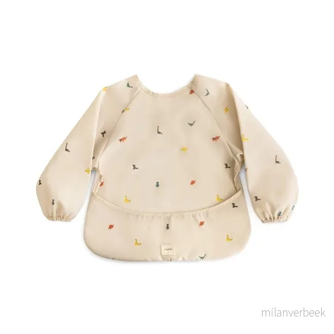 Mushie - Long Sleeve Bib - Dinos - 6-24 months v:4976712
