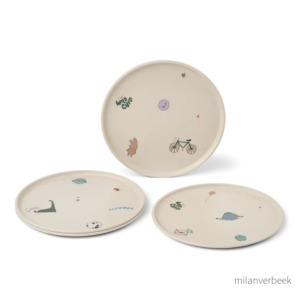 – Remco Plate 4-Pack – Tamtam / Sandy – One size v:1800707