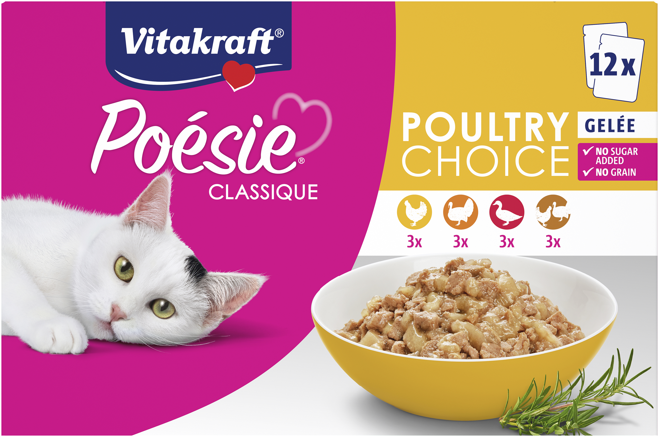 Vitakraft - Poésie®Classique multipack, poultry choice in jelly 12x85gr v:5803763