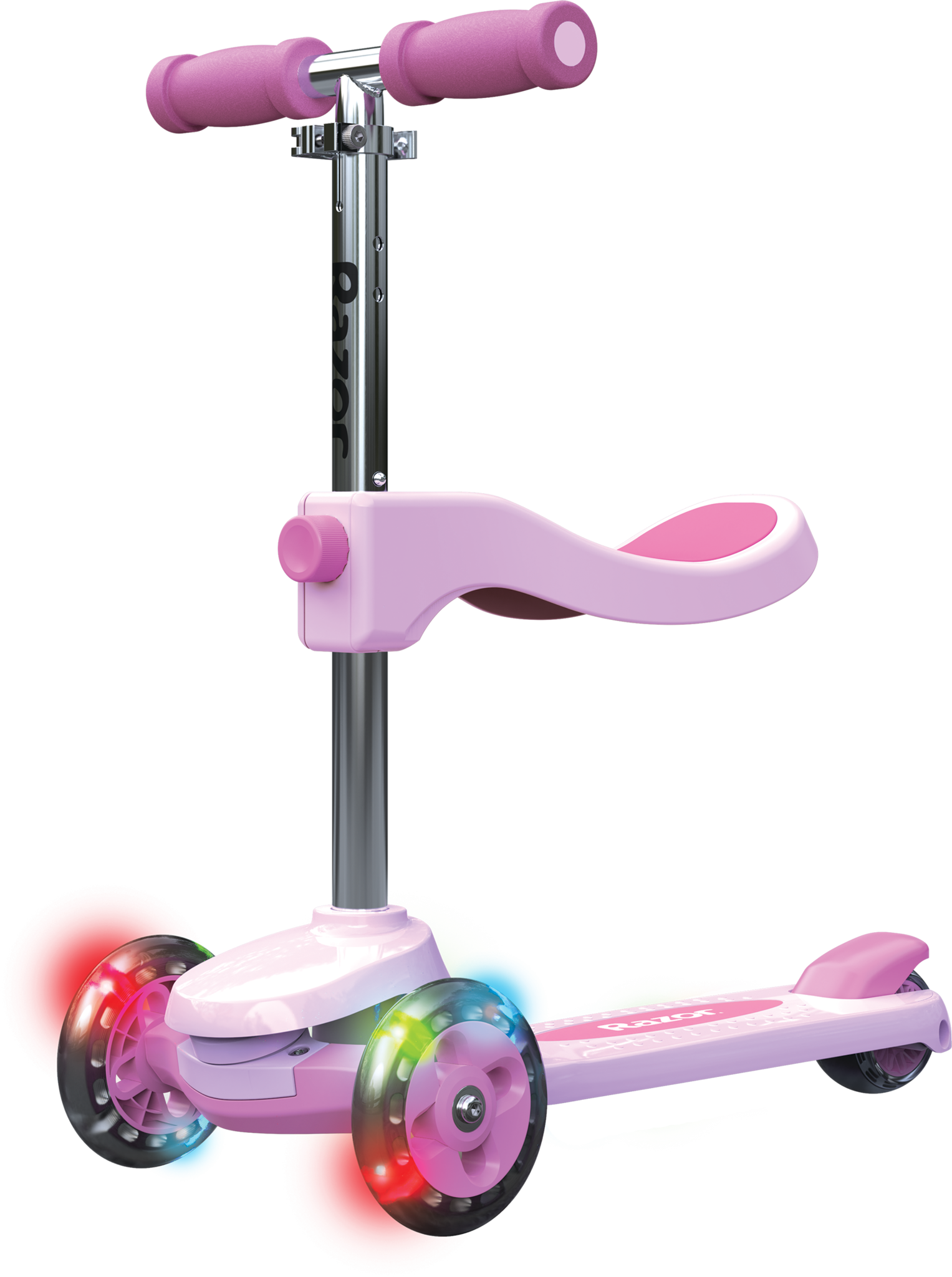 Razor - Rollie 3-Wheel Scooter (2-in-1) - Pink (20073668) - Gratis frakt v:6478846