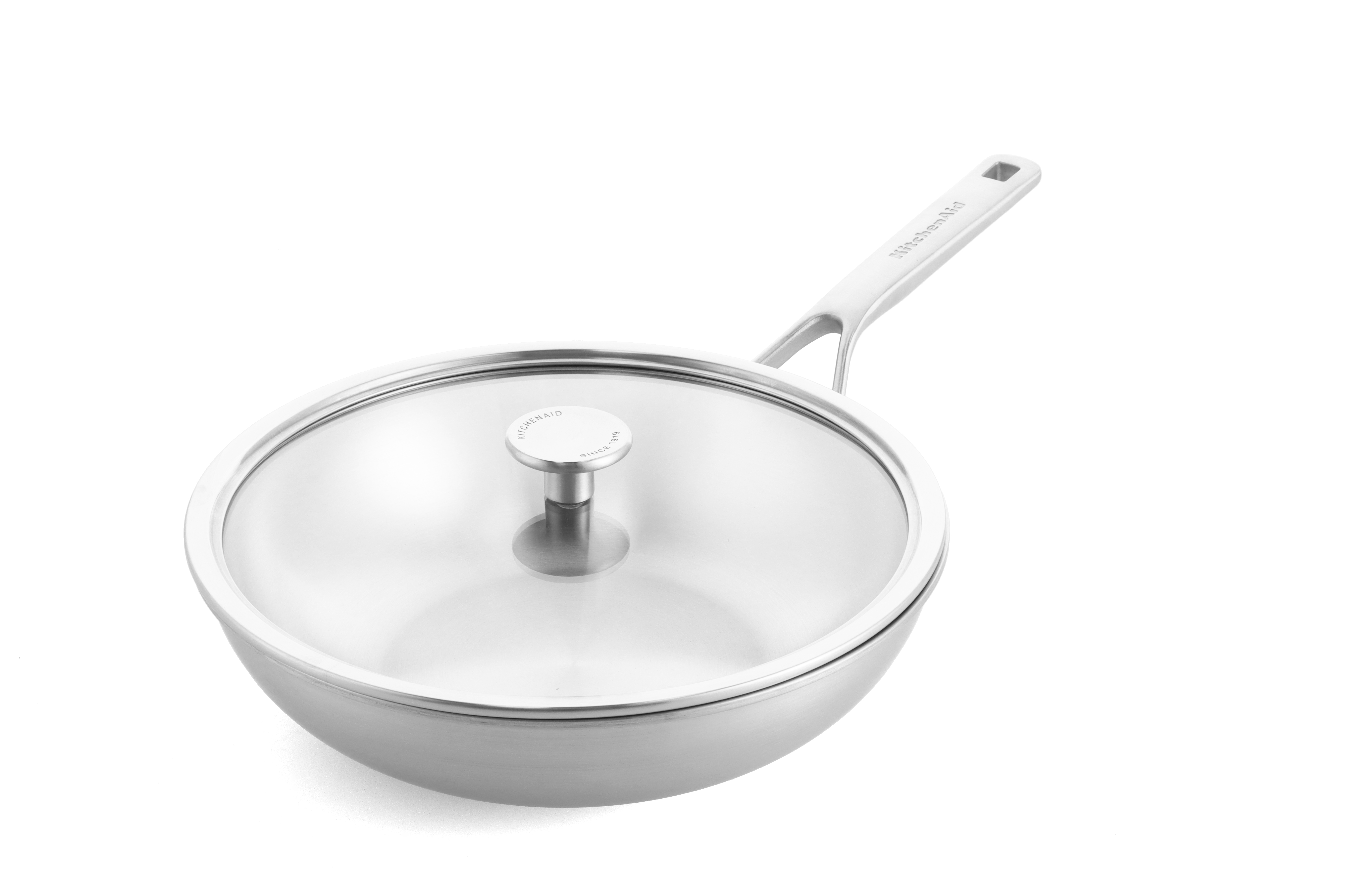 KitchenAid - Multiply Wok with Lid - Silver - 28 cm - Gratis frakt v:7240274