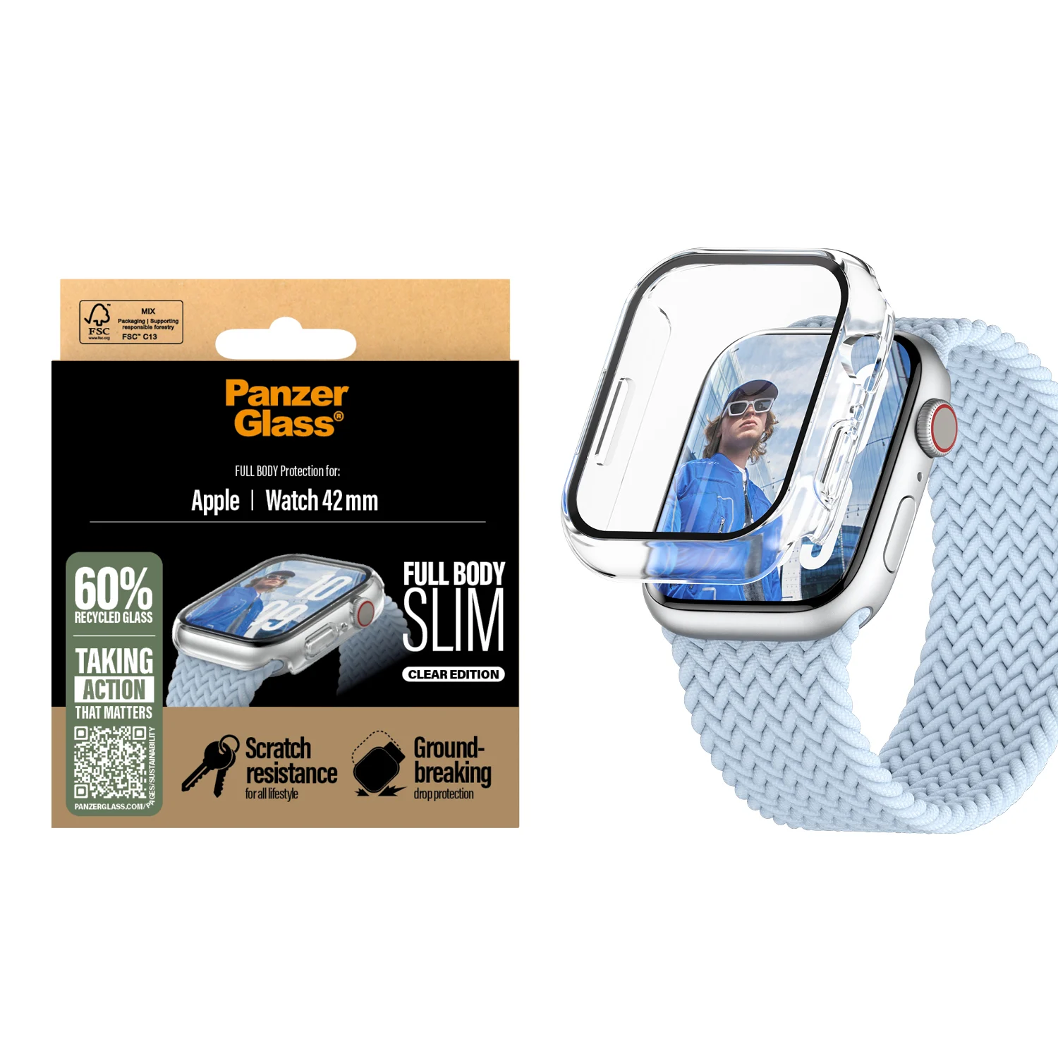 PanzerGlass – Screen Protector – Apple Watch 10 – 41mm Fullbody Slim – Transparrent v:1455226 PanzerGlass – Screen Protector – Apple Watch 10 – 41mm Fullbody Slim – Transparrent v:1455226
