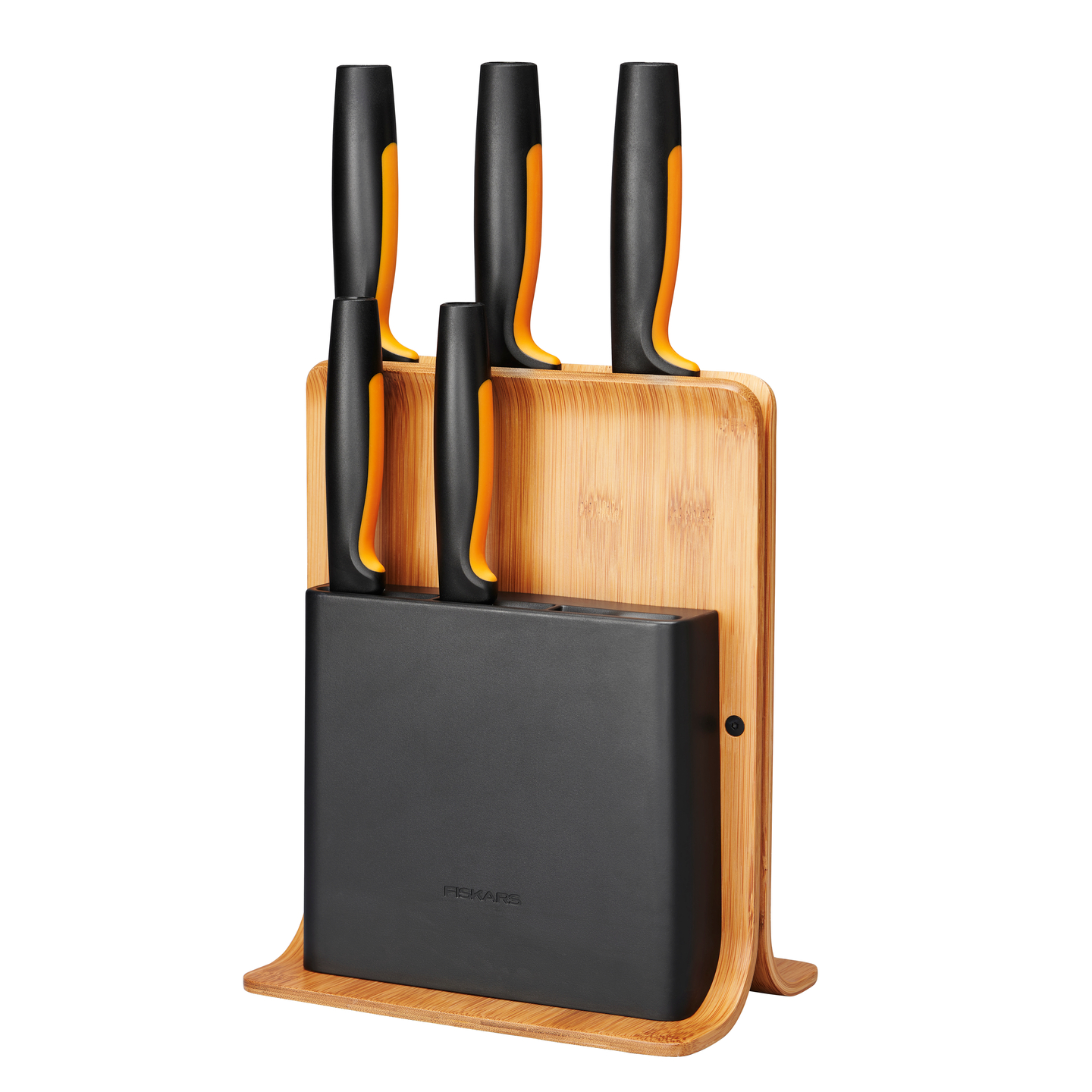 Fiskars - FunctionalForm Knivblokk med 5 Kniver - Bambus - Bamboo - Gratis frakt v:4512936