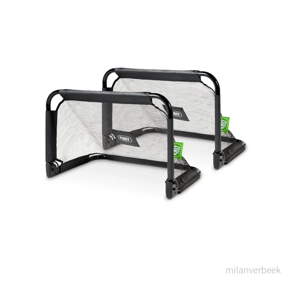 EXIT – Pico Steel Fotballmål 90x60cm (set of 2) – Black – Gratis frakt v:4841234