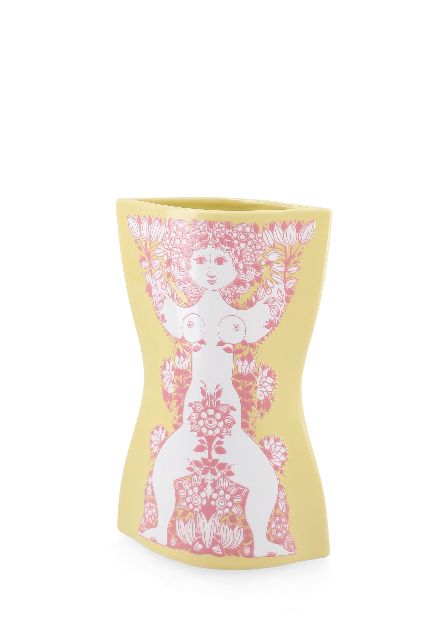 Bjørn Wiinblad - Nina Vase - Yellow/Pink - 22 cm v:8678746