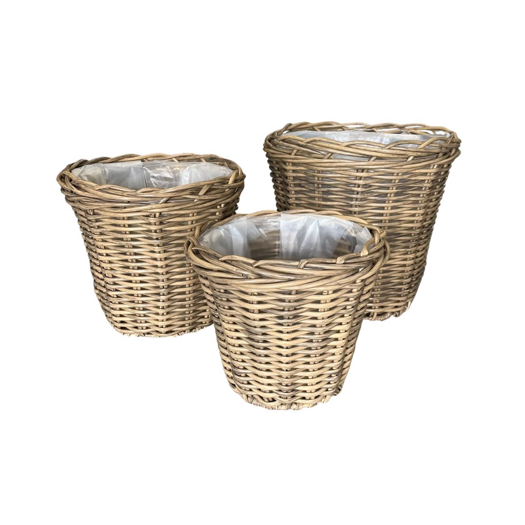 Scandinavian Collection – Rattan Plant Baskets – Natural – Set of 3 v:4654558 Scandinavian Collection – Rattan Plant Baskets – Natural – Set of 3 v:4654558