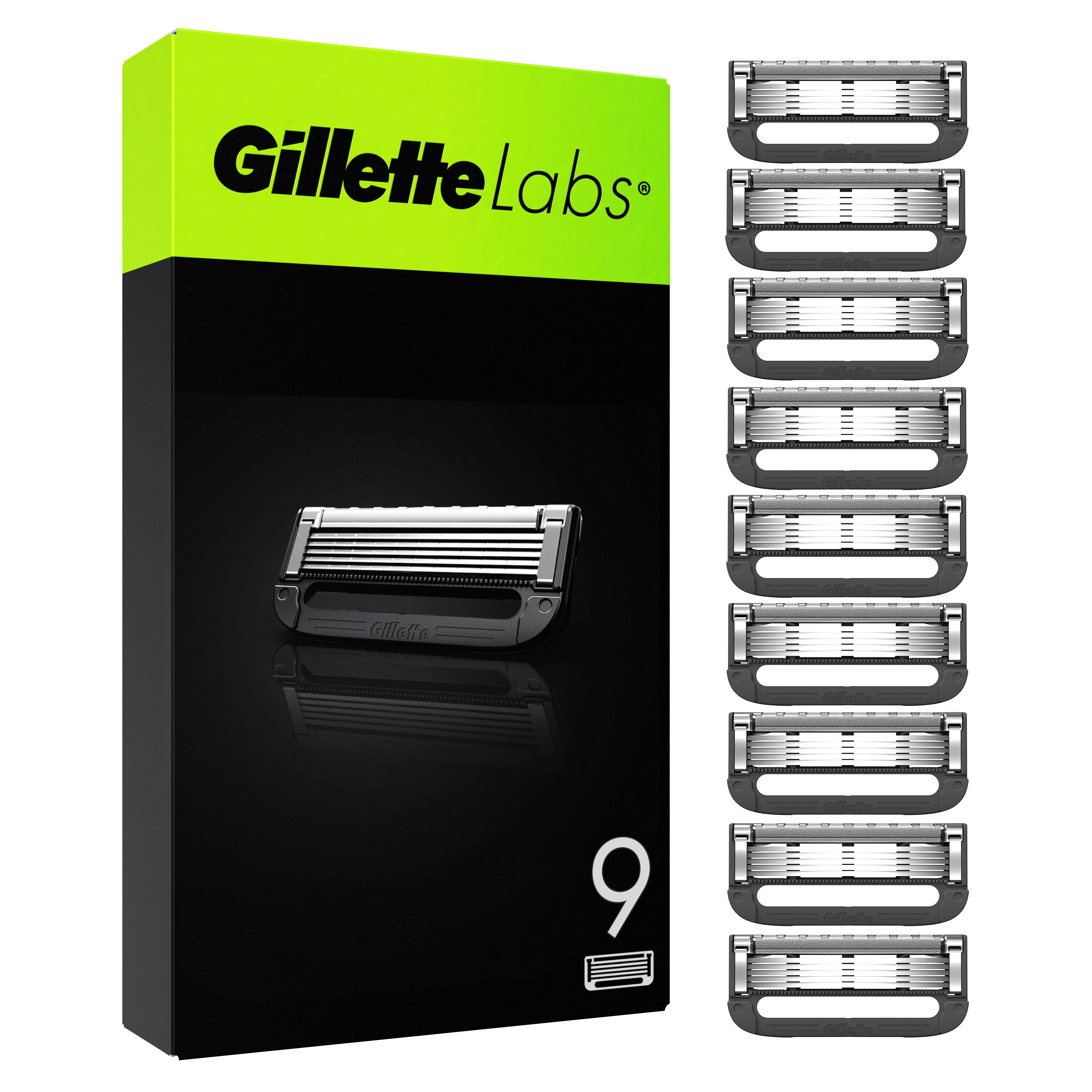Gillette – GilletteLabs barberblader – Grønn/Sort – 9 stk v:2917435 Gillette – GilletteLabs barberblader – Grønn/Sort – 9 stk v:2917435