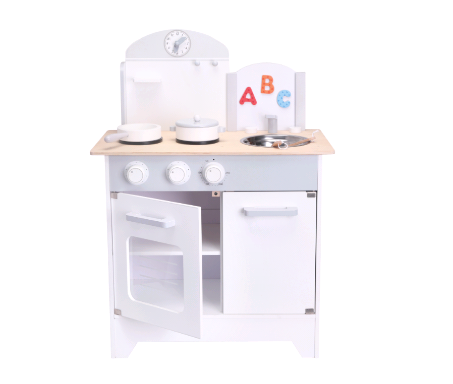 Small Wood - Play Kitchen - Grey (L40193) - Gratis frakt v:7939784